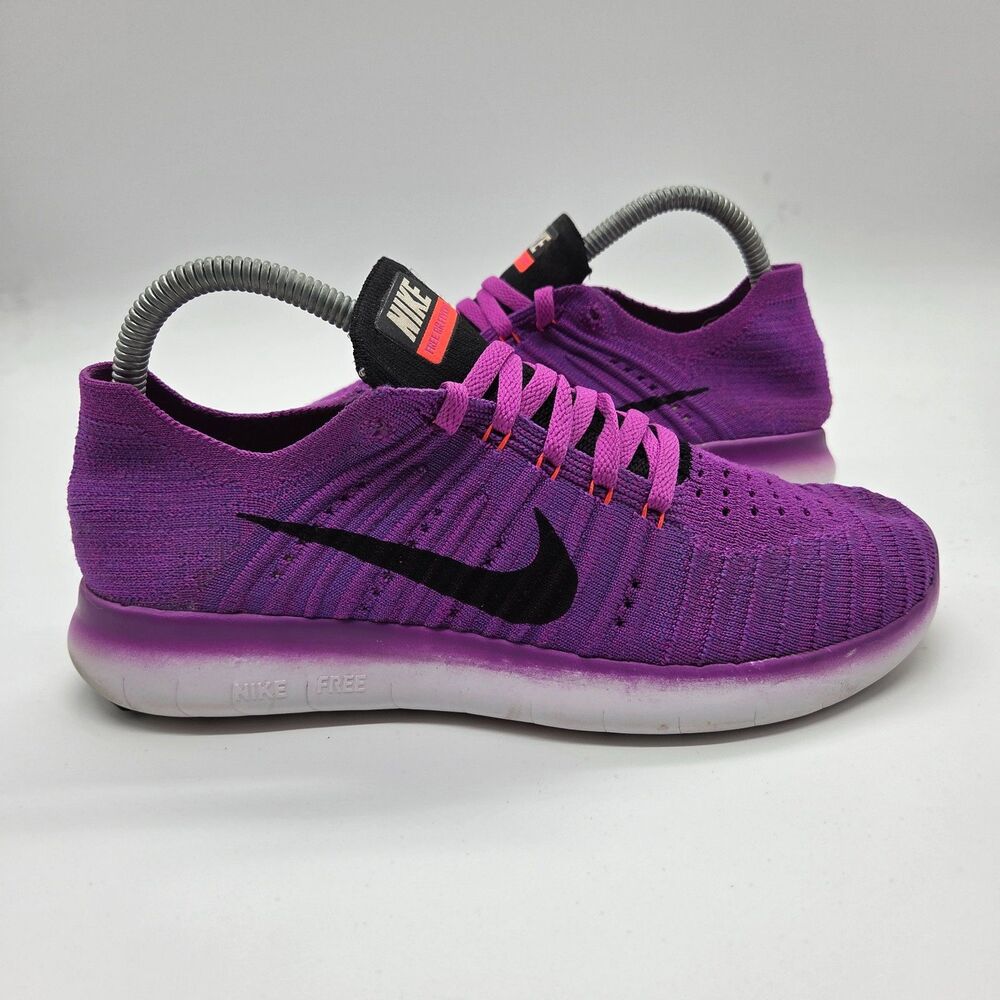 Nike Free RN Flyknit Running Shoes 'Hyper Violet' Women's Size 8